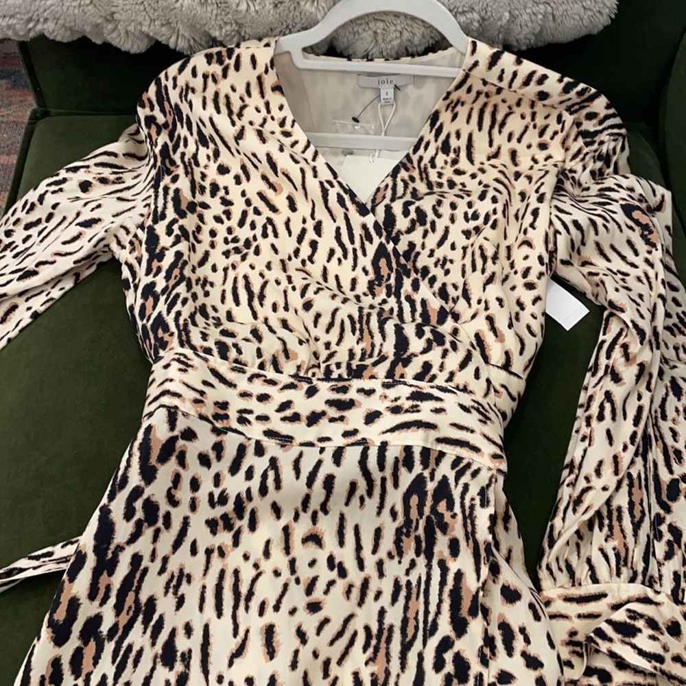 Joie cheetah wrap dress